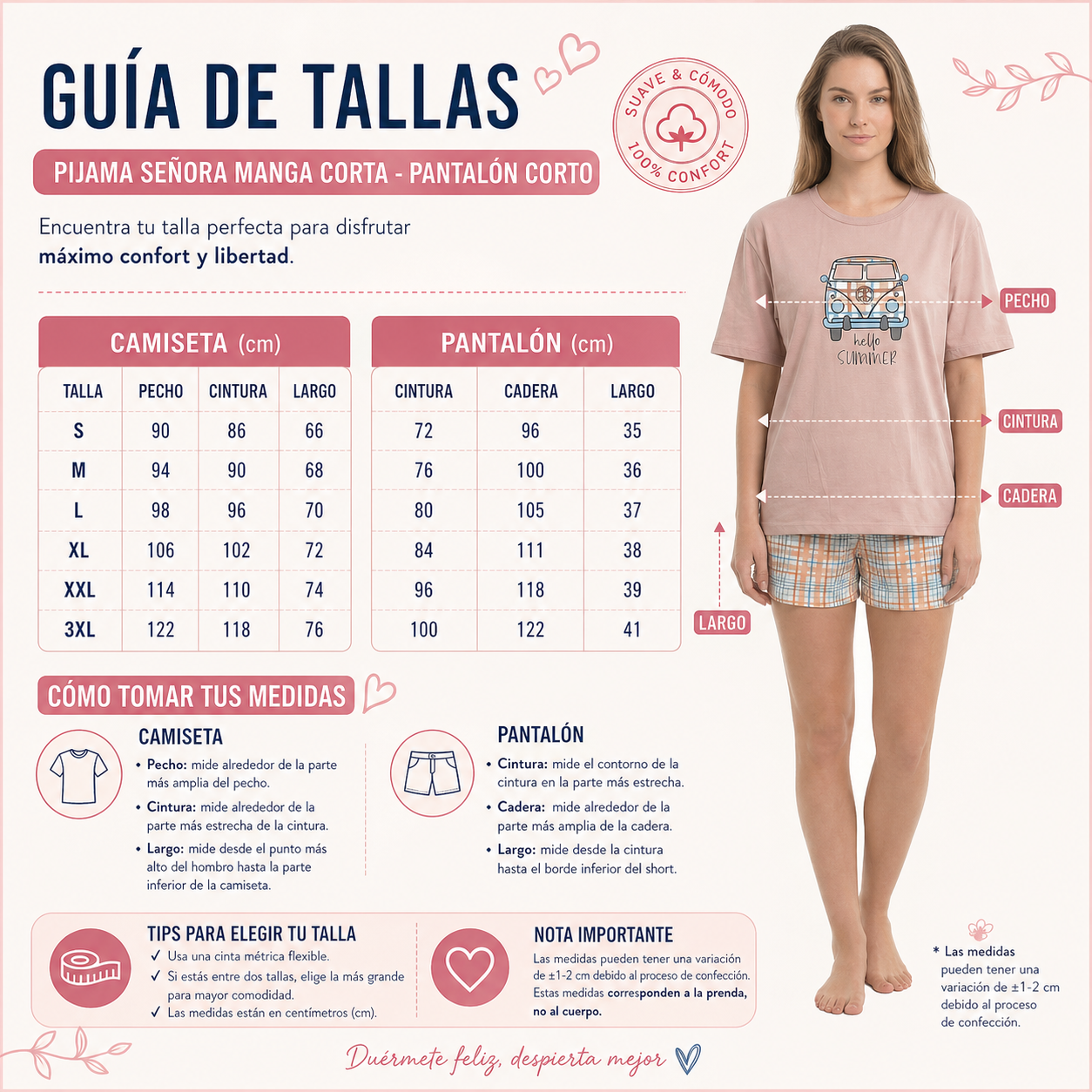 pijamas-manga-corta-mujer