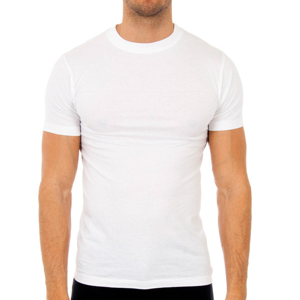 Pack-6 Camisetas interiores manga corta 0076 cuello redondo para Hombre