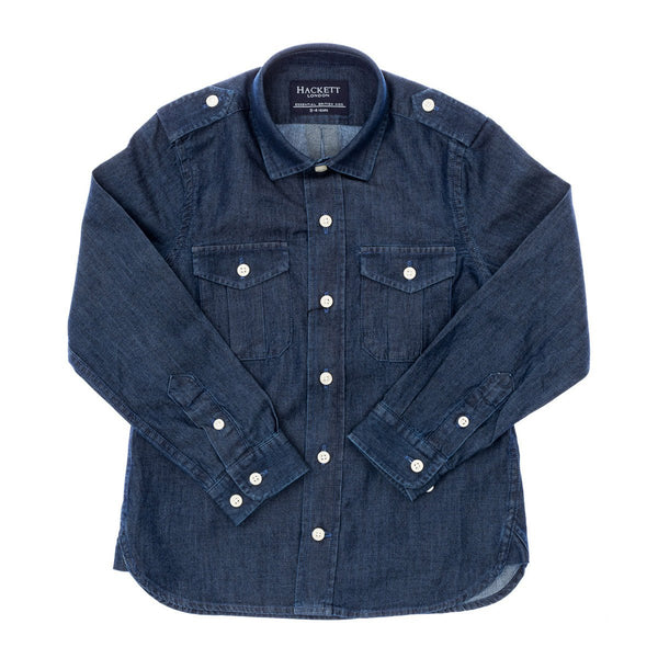 Camisa Tejanade manga larga y cuello solapa HK300814 para Niño