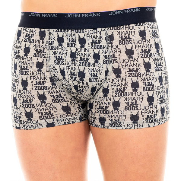 Boxer de algodón elástico tejido transpirable JFB108-DOG-GREY para Mujer