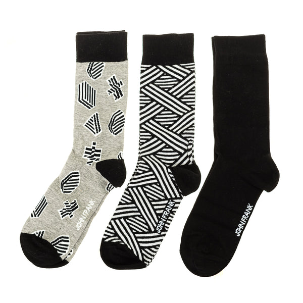 Pack-3 Calcetines caña alta y puño antipresión JF3LSMC01-MULTICOLOR para Hombre