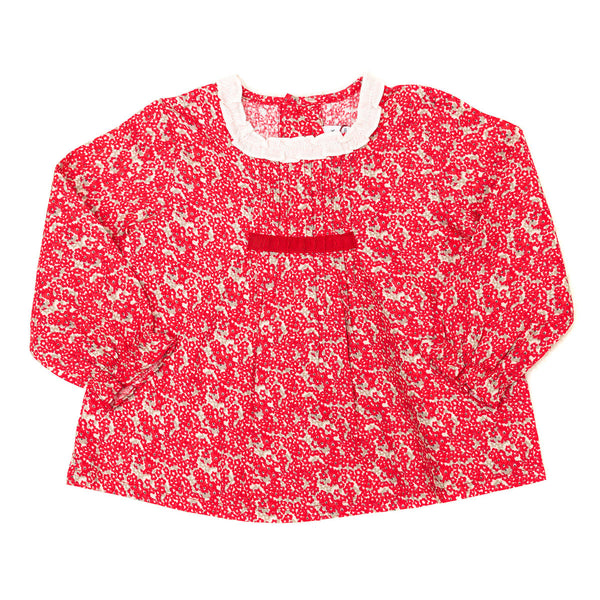 Blusa manga larga y cuello redondo 17I07704 para Niña