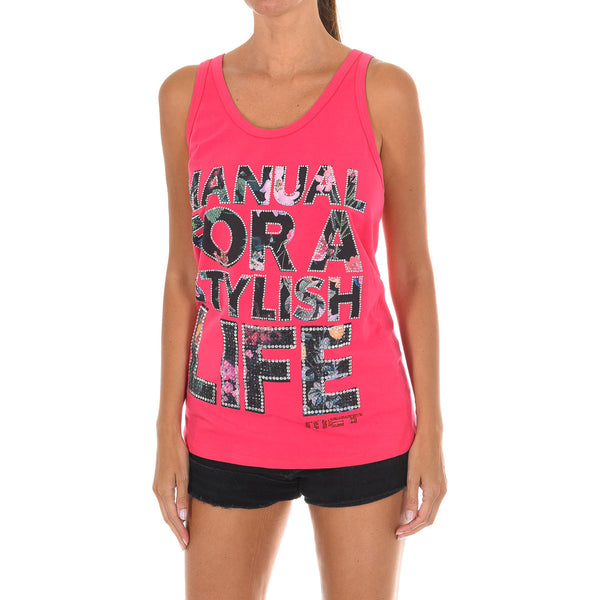 Camiseta de tirantes y cuello redondo 10DMT0012-J1005 para Mujer