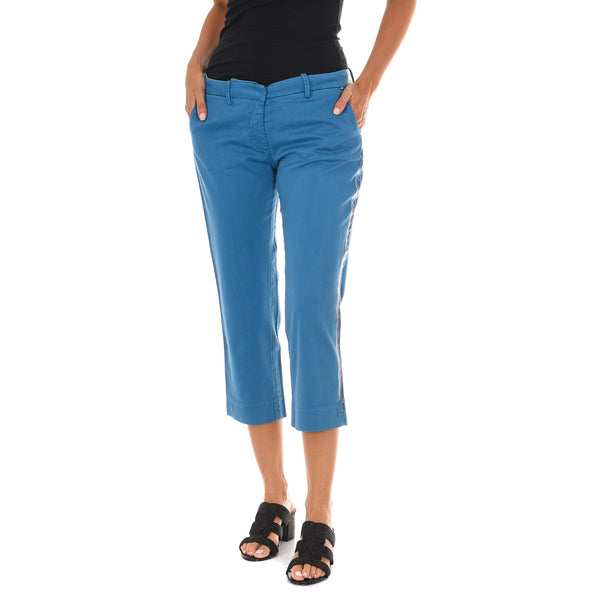 Pantalon pirata con bajos con corte recto 70DBF0508-T212 para Mujer