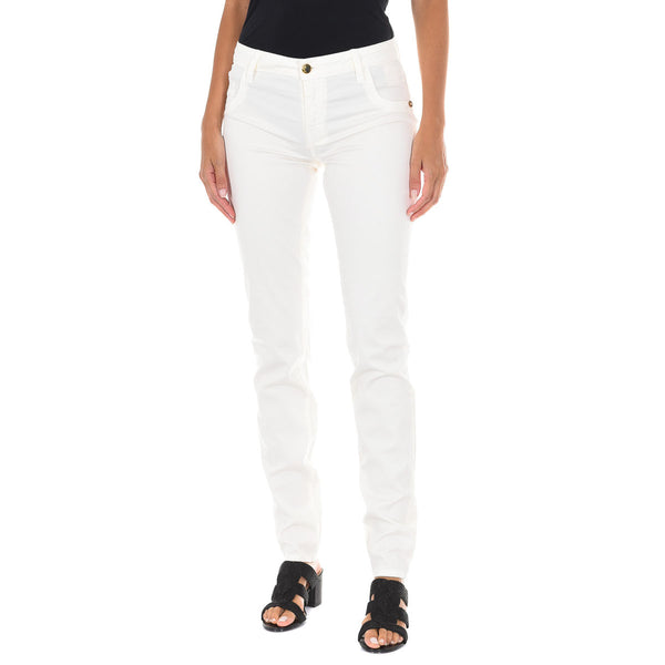 Pantalon Tejano Largo de tejido elástico 70DB50192-T092 para Mujer