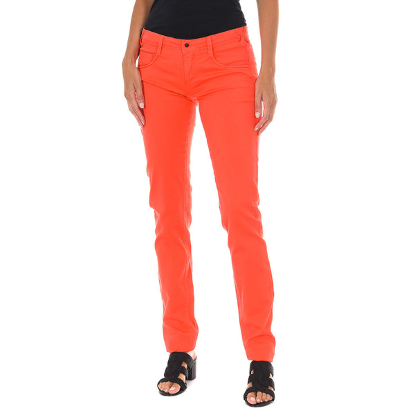 Pantalon Tejano Largo de tejido elástico 10DBF0548-G291 para Mujer