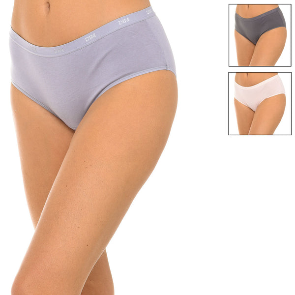 Pack-3 Culottes Les Pockets de Algodón D4H01 para Mujer
