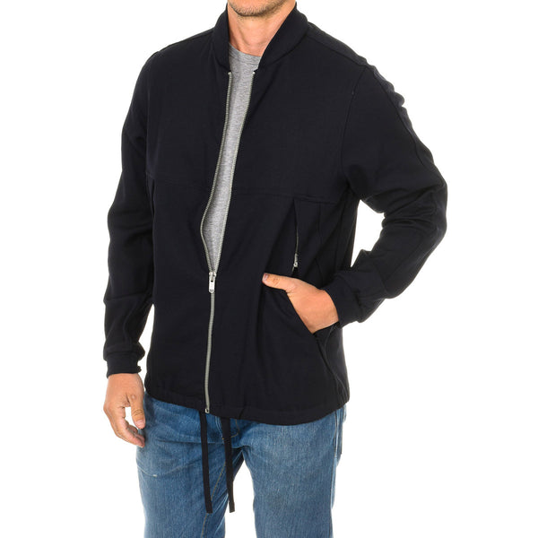 Chaqueta cierre con cremallera y cordón ajustable inferior D01482 para Hombre