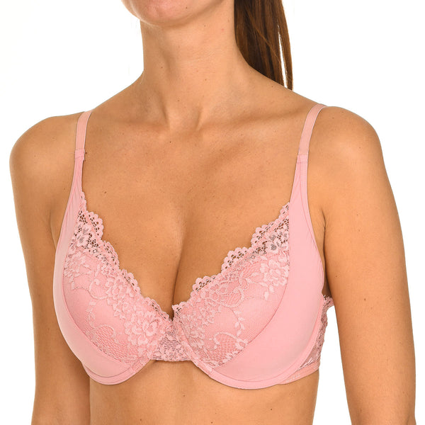 Sujetador con aros y laterales elásticos de encaje O0BC01PZ01C para Mujer