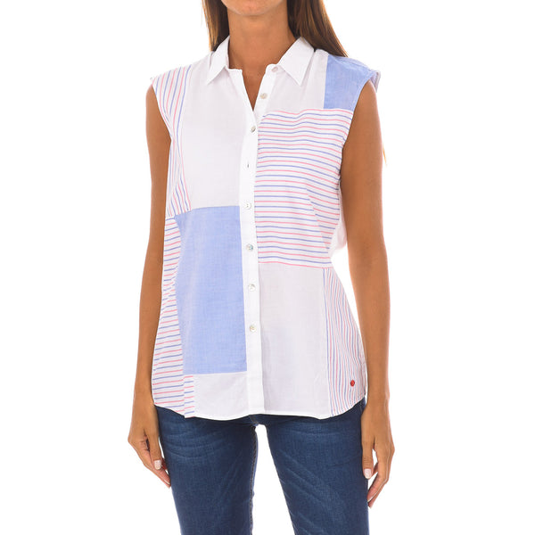 Blusa sin mangas cuello solapa PIETRA GLVSW1045031 para Mujer