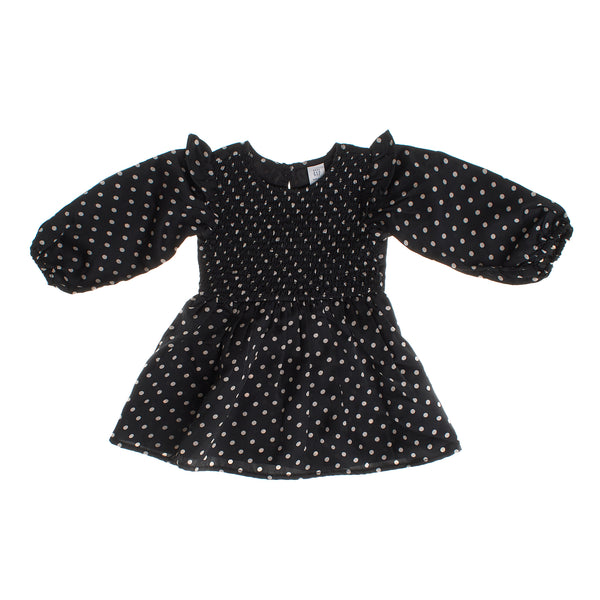 Vestido de satén fruncido manga larga 780172 para Niña