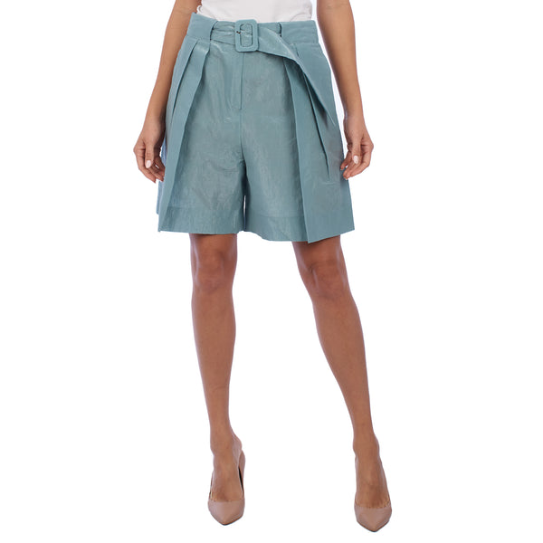 Shorts Plisados Tiro Alto 5NP41T para Mujer