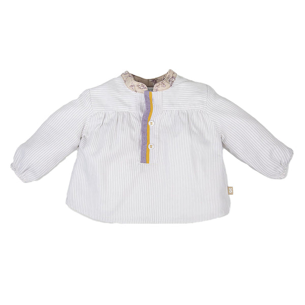Blusa manga larga y cuello estilo mao 3045W17 para Niña