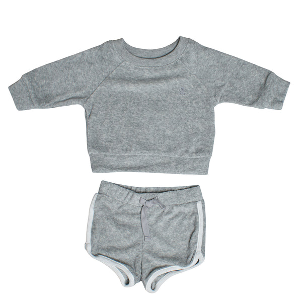 Conjunto de Sudadera y Pantalón Corto de Felpa 869467 para Bebé Niño
