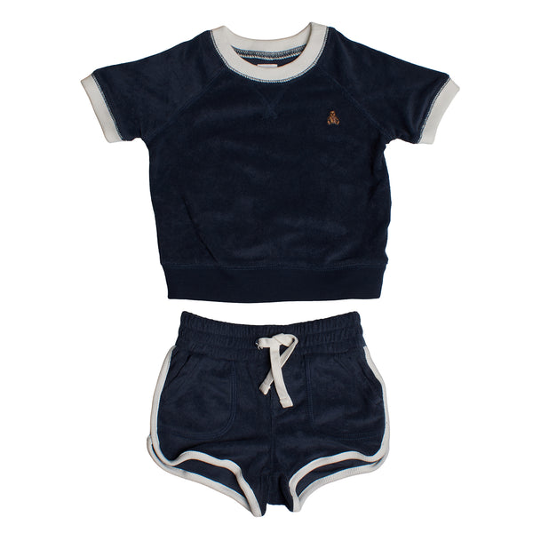 Conjunto de Camiseta y Pantalón Corto de Toalla 869450 para Bebé