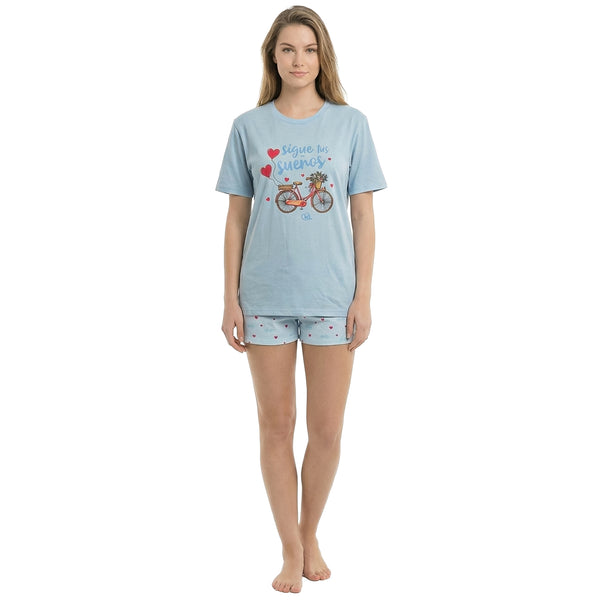 Pijama Mujer Verano Algodón 100% Manga Corta KL40000