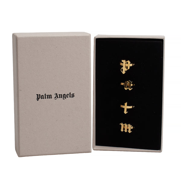 Set de 4 Anillos con Letras de Logotipo PMOC015E23MAT0017676