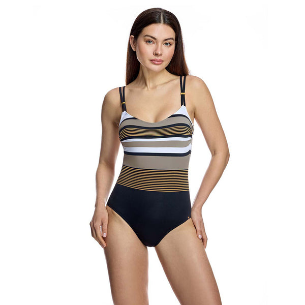 Bañador Mujer Traje de Baño de Escote Redondo W261981