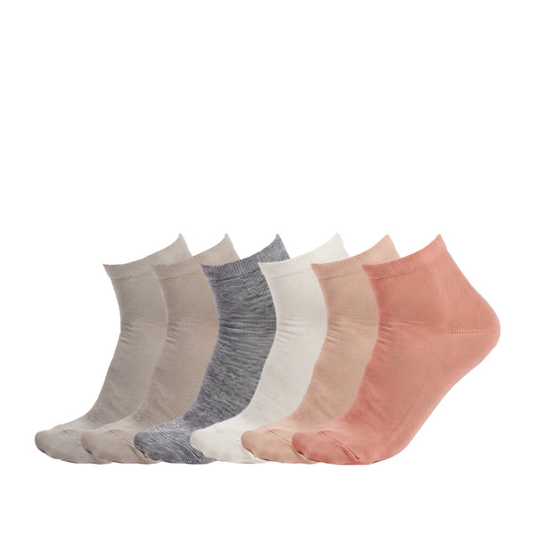 6 Pares Calcetines Mujer de Bambú Caña Baja S20800