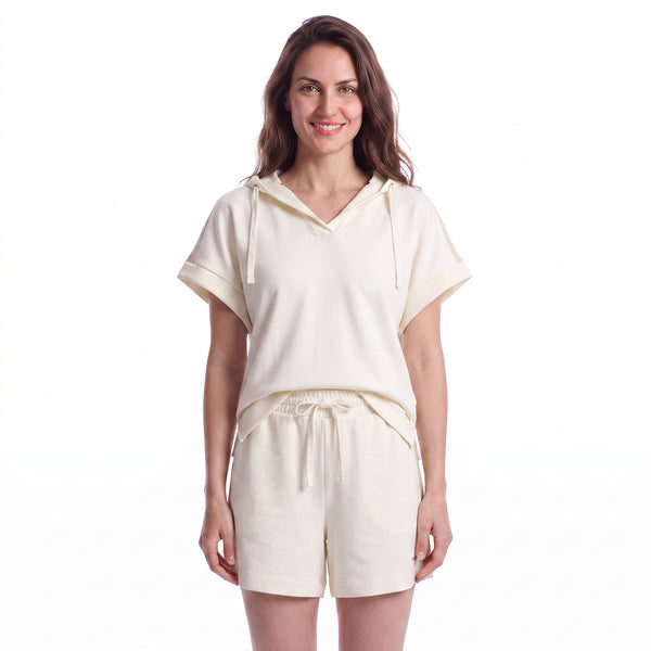 Sudadera Mujer Manga Corta con Capucha 50561076