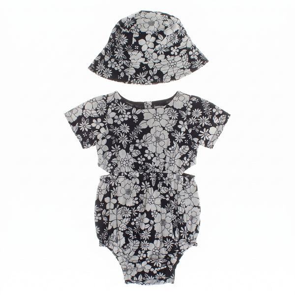 Conjunto Bebé Niña Body sin Mangas y Sombrero 600462