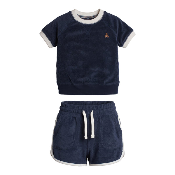 Conjunto Bebé Niño Corto Camiseta y Pantalón de Rizo 869450